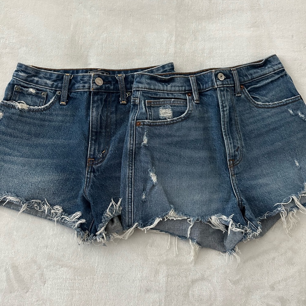 Abercrombie & Fitch Blue Denim Jean Cutoff Shorts 25